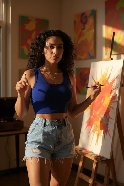 Kadın Lacivert Kare Yaka Crop Top Bluz - Şık, Rahat ve Kolay Kombinlenebilir - Resim 7