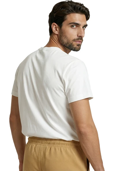 İstanbul Silüeti ve Tarihi Yarımada Sulu Boya Eskiz Baskılı Premium Erkek Tişört - Resim 3