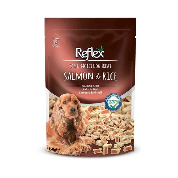REFLEX SEMİ-MOİST SOMON&PİRİNÇ KALPLİ MİX KÖPEK ÖDÜL 150 GR ürün görseli 1