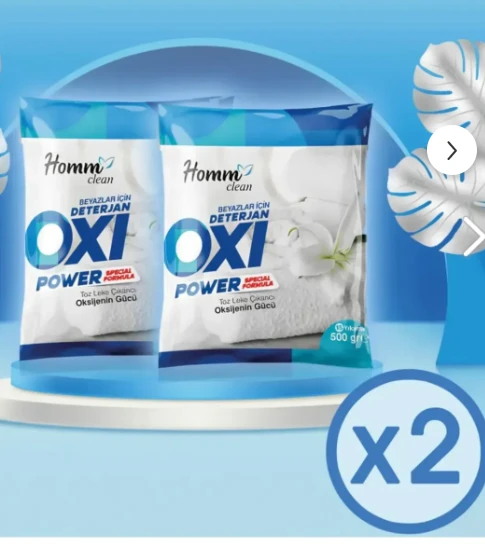 HOMM CLEAN OXI POWER BEYAZLAR İÇİN 500GR 2 Lİ ürün görseli 1