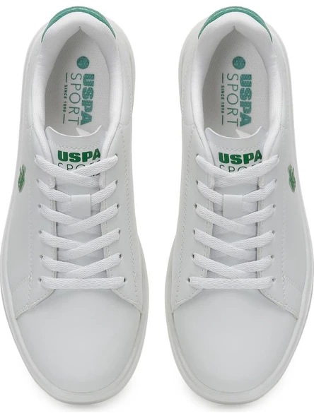 U.S.POLO ASSN.LINDA 4FX BEYAZ YEŞİL RAHAT KALIP SPOR AYAKKABISI - Resim 5