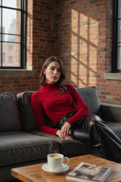 Kadın Bordo Parmak Detaylı Esnek Uzun Kollu Body - Resim 5