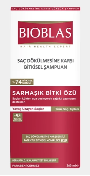 Bioblas Saç Dökülmesine Karşı Yavaş Uzayan Saçlar İçin Şampuan 360 Ml Sarmaşık Özlü ürün görseli 1