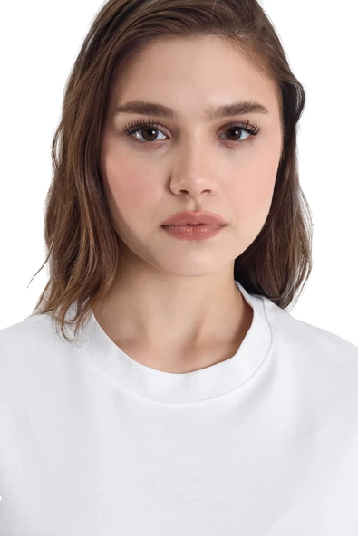 Relax Basic %100 Pamuklu Siyah Kadın Tişört - Resim 5