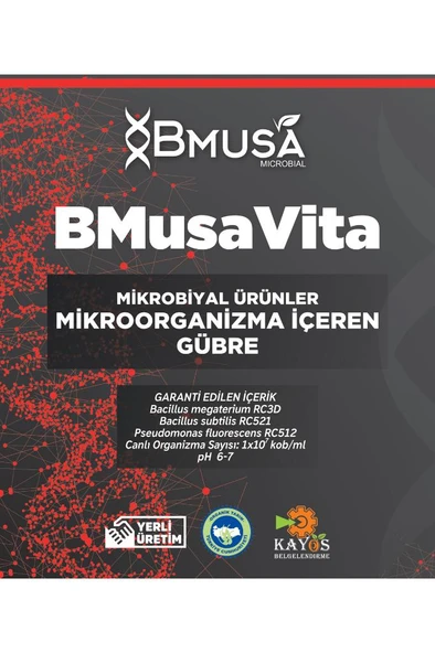 BMusa Vita Mikrobiyal Gübre 1 Litre - Resim 4