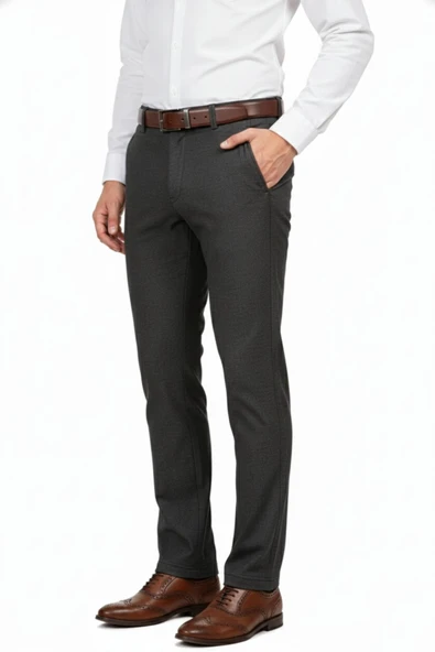 Erkek Regular Fit Klasik Pilesiz Kanvas Pantolon P1168 BGL-ST04796 - Resim 6