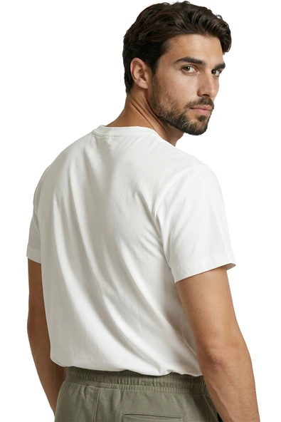 Graffiti Tarzı Gözlüklü Yeşil Ayıcık Baskılı Premium Erkek Tişört - Resim 3