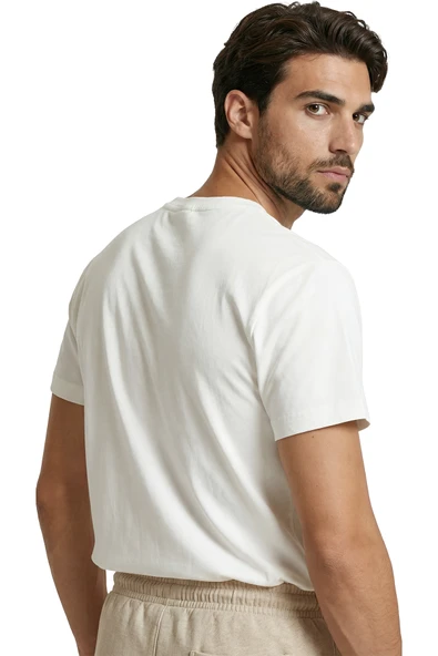 Graffiti Tarzı ''Keep Smiling'' ve Gülen Yüz Baskılı Streetwear Premium Erkek Tişört - Resim 3