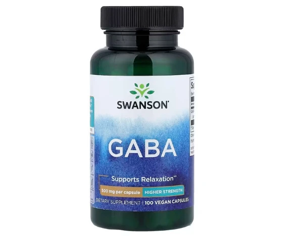 Swanson GABA 500 mg 100 Vegan Capsules