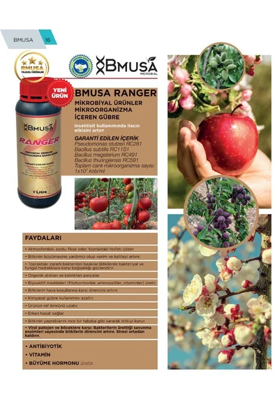 BMusa Ranger Mikrobiyal Gübresi 1 Lt - Resim 6
