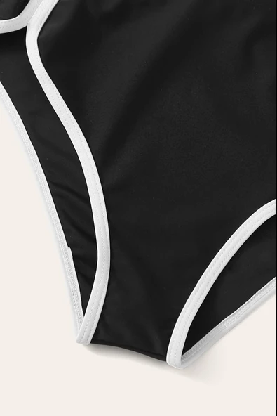 Kadın Siyah Pedli Yüksel Bel Sütyen Külot Takımı - Modern, Konforlu ve Günlük Kombinlere Uygun - Resim 4