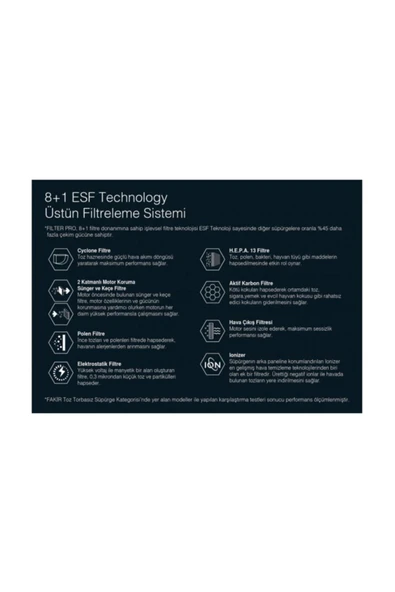 Fakir Filter Pro 800W Toz Torbasız Elektrikli Süpürge - Bordeaux - Resim 2