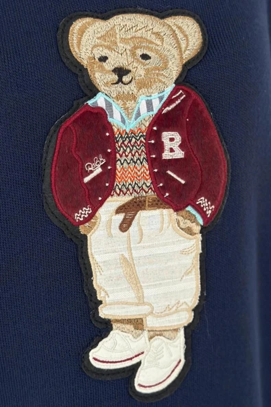 Ayıcıklı Triko Kazak - Aplike Ayıcık ve Yandan Yırtmaç Detaylı Arkadan Uzun Tasarım Bisiklet Yaka V5 - Resim 5