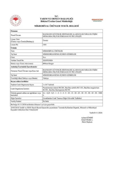 BMusa Ranger Mikrobiyal Gübresi 1 Lt - Resim 3