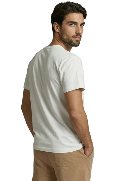 Türk Devletleri Bayraklı ve Göktürkçe Yazılı Bozkurt Tasarım Premium Erkek Tişört - Resim 3