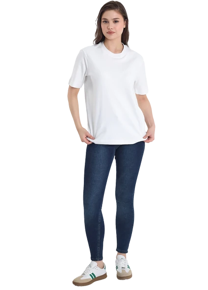 Relax Basic %100 Pamuklu Siyah Kadın Tişört - Resim 4