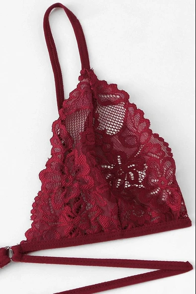 Kadın Bordo Özel Şık Sütyen Külot Takımı - Modern, Konforlu ve Günlük Kombinlere Uygun - Resim 4