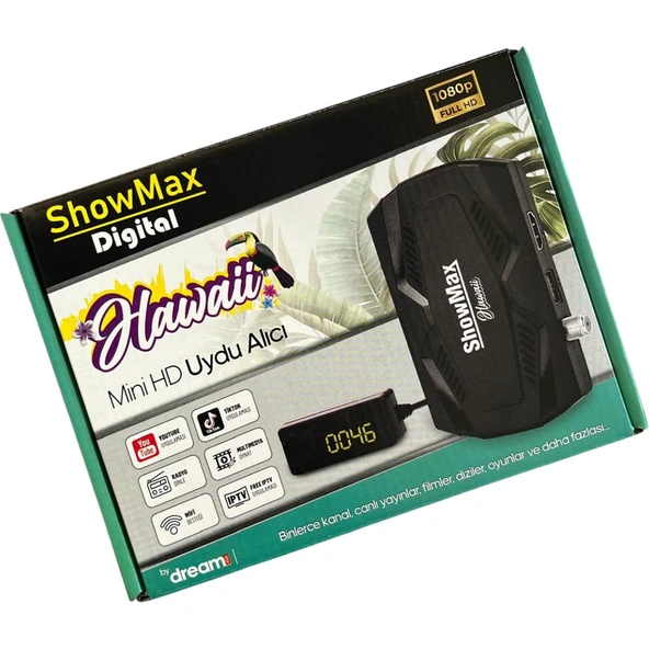 Showmax Hawaii Mini Hd Uydu Alıcısı + Wifi Anteni - Resim 4