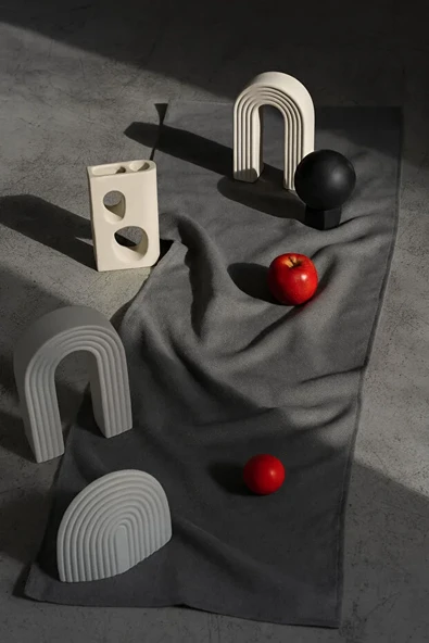 Gri Şık Masa Runnerı 50x150 cm  Modern ve Zarif Masa Örtüsü Runner ürün görseli 1