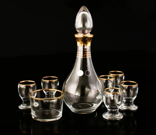 752-309 ZEMZEM TAKIMI AĞIZ CİDAR ALTIN DEKOR 8 PARÇA 6 KİŞİLİK ürün görseli 1