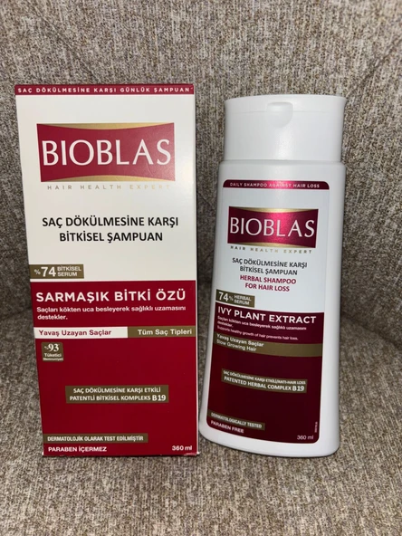Bioblas Saç Dökülmesine Karşı Yavaş Uzayan Saçlar İçin Şampuan 360 Ml Sarmaşık Özlü - Resim 2