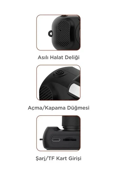 Cmr-37 Mini Dijital Video Fotoğraf Makinesi Kamera Siyah - Resim 5