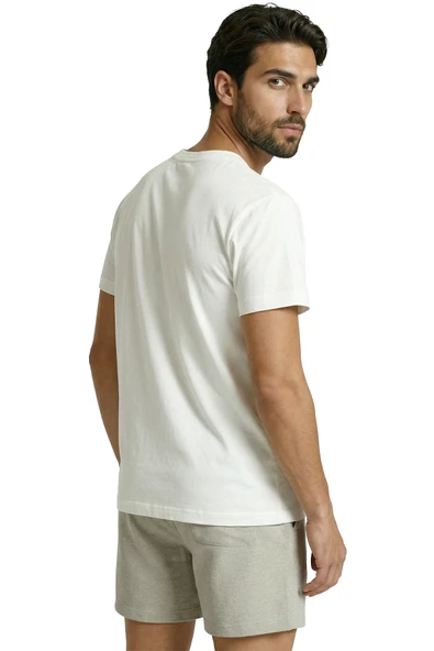 Eskiz Ahşap Yön Tabelası Baskılı Minimalist Tasarım Premium Erkek Tişört - Resim 3