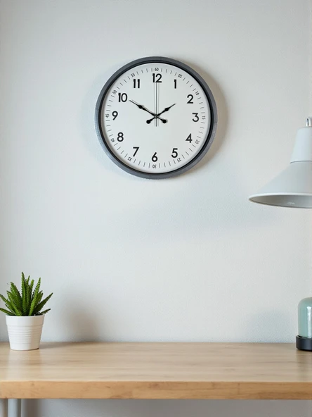 Zentime 36 Cm Gri Dekoratif Duvar Saati ürün görseli 1