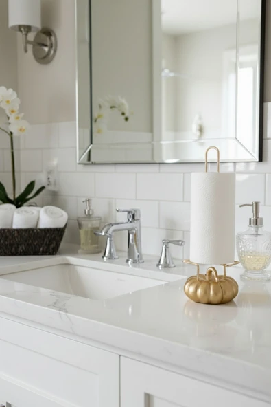 DEKORATİF KREM KABAKLI HAVLULUK 34X12 CM (2818) - Resim 2