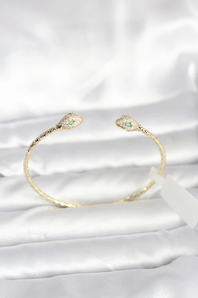 Pirinç Gold Renk Yılan Model Bileklik - TJ-BB8088 ürün görseli 1