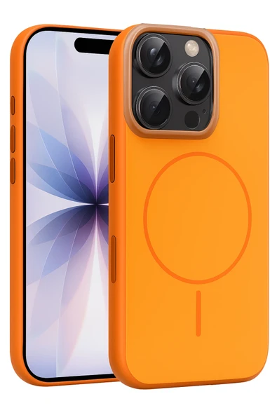 Fuchsia Apple iPhone 16 Pro Max Neva Magsafe Uyumlu Kapak - Turuncu ürün görseli 1