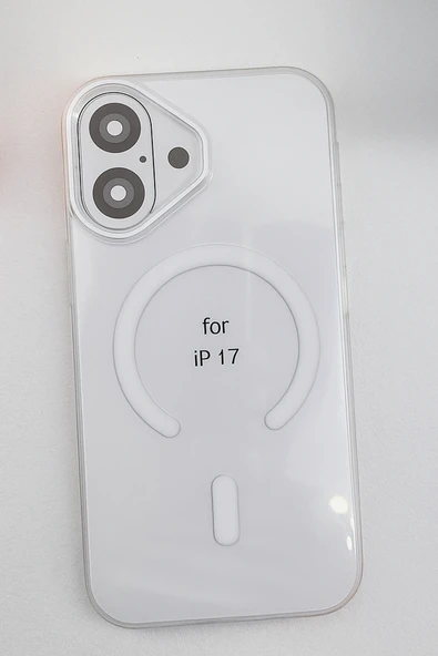 Fuchsia Apple iPhone 17 PC Blank Magsafe Uyumlu Kapak - Şeffaf - Resim 2