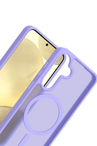 Fuchsia Samsung Galaxy A17 5G Jota Magsafe Uyumlu Kapak - Lila - Resim 3