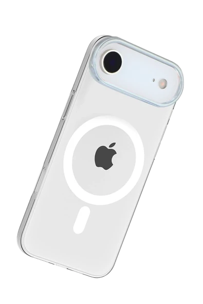 Fuchsia Apple iPhone 17 Air PC Blank Magsafe Uyumlu Kapak - Şeffaf - Resim 2