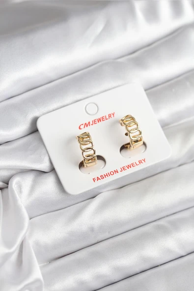 14K Gold Renk Kaplama Samanyolu Model CM Kadın Küpe - TJ-BKP11406 ürün görseli 1