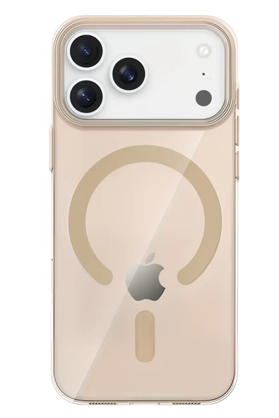 Fuchsia Apple iPhone 17 Pro Max PC Blank Magsafe Uyumlu Kapak - Çöl Titanyum ürün görseli 1