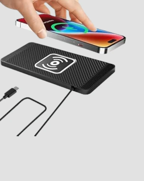 Manyetik Şarj Pedi 7.5W 10W 15W Hızlı Şarj Kaymaz Tabanlı - Resim 2