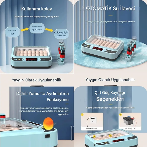 Yate10 40-60 Yumurta Tam Otomatik Kuluçka Makinası - Resim 4