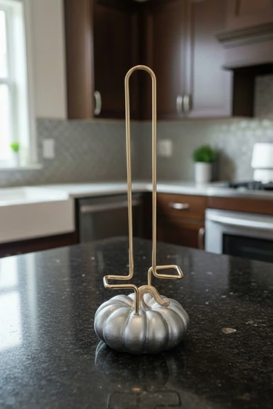 DEKORATİF GÜMÜŞ KABAKLI HAVLULUK 34X12 CM (2818) ürün görseli 1