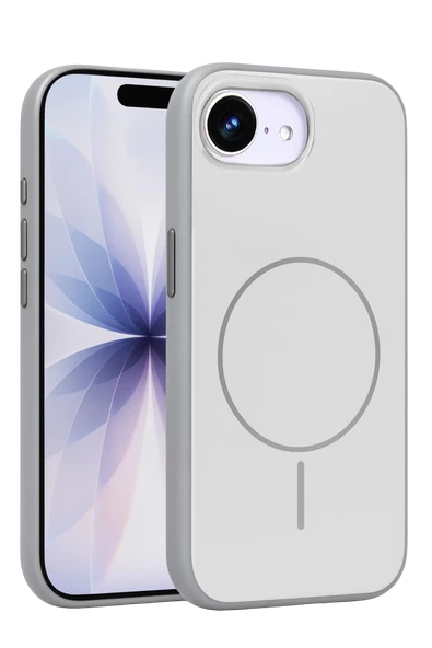 Fuchsia Apple iPhone 16E Neva Magsafe Uyumlu Kapak - Gri ürün görseli 1