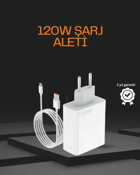 120 Watt Type C Şarj Başlığı Poco X3 X4 X5 Pro Uyumlu ürün görseli 1