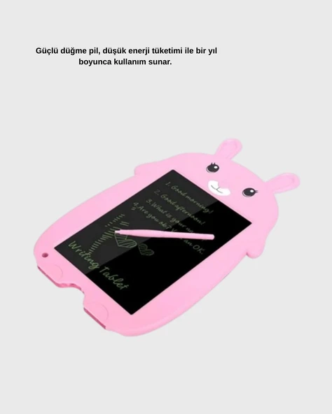 LCD Yazı Tableti 12 inç Tek Tuşla Silme Kilitli Çocuk Eğitim Çizim Tableti - Resim 2