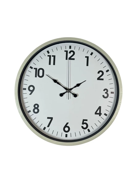 Zentime 36 Cm Krem Dekoratif Duvar Saati - Resim 2