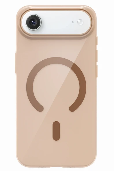 Fuchsia Apple iPhone 17 Air PC Blank Magsafe Uyumlu Kapak - Çöl Titanyum - Resim 4