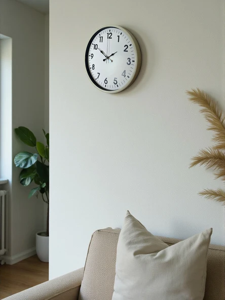 Zentime 36 Cm Krem Dekoratif Duvar Saati - Resim 4