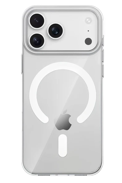 Fuchsia Apple iPhone 17 Pro Max PC Blank Magsafe Uyumlu Kapak - Şeffaf ürün görseli 1