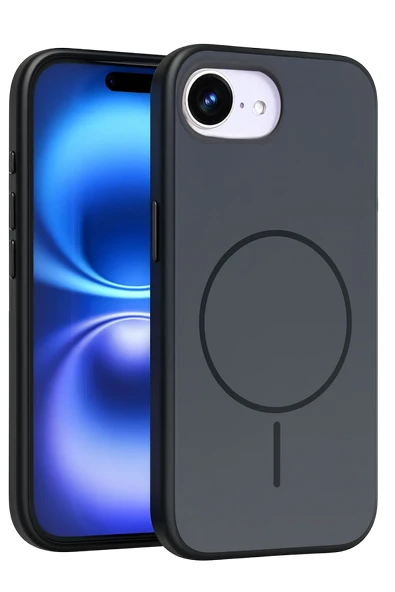 Fuchsia Apple iPhone 16E Neva Magsafe Uyumlu Kapak - Siyah ürün görseli 1