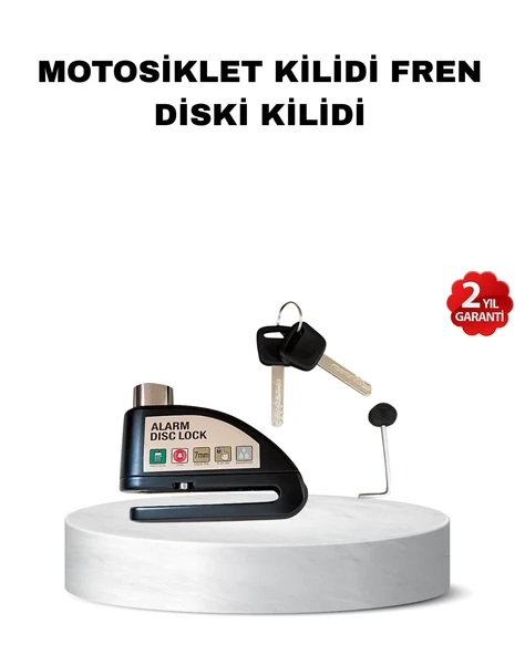 110 dB Alarmlı Disk Fren Kilidi Su Geçirmez Çelik Gövde Motosiklet Güvenlik ürün görseli 1