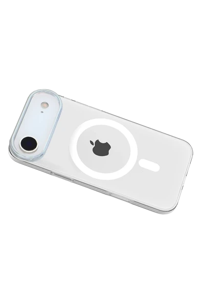 Fuchsia Apple iPhone 17 Air PC Blank Magsafe Uyumlu Kapak - Şeffaf - Resim 3