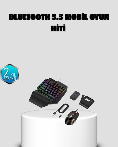 Bluetooth 5.3 Mobil Oyun Konsolu Dönüştürücü Seti 5 Parça Klavye Mouse Kit ürün görseli 1